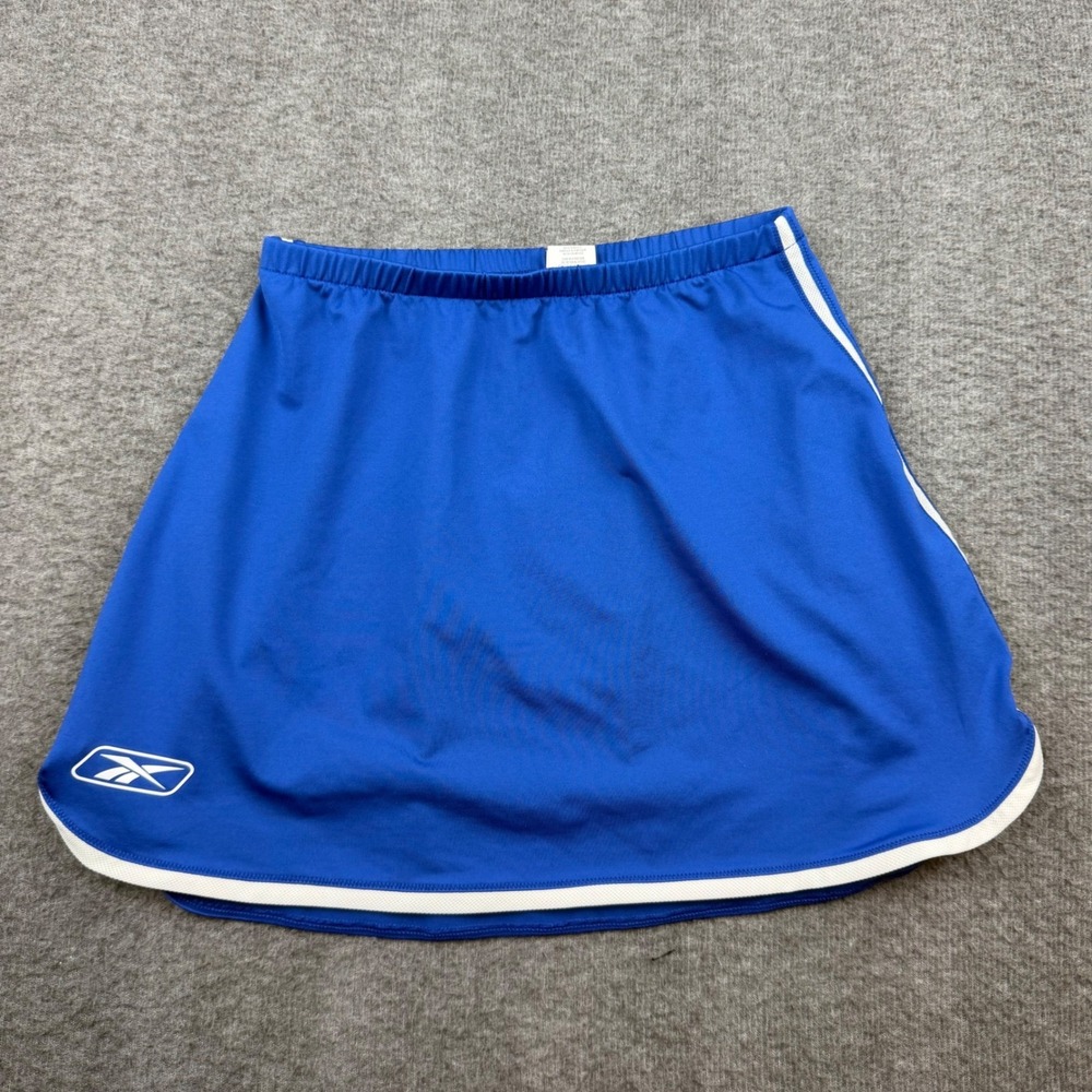 Reebok Athletic Skort‎ Women's Small Blue PlayDry Tennis Golf Skirt White Trim
